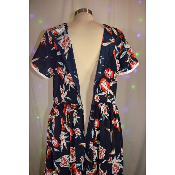 Unique Vintage Floral Swing Dress size XL (14) - Picture 5 of 11